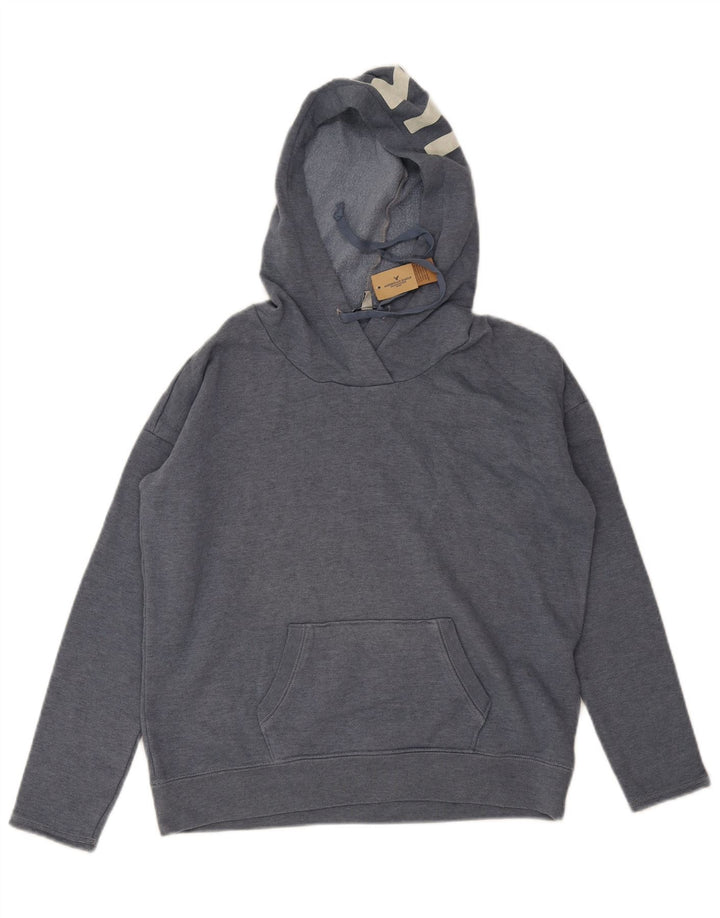 American Eagle Γυναικείο Graphic Hoodie Jumper UK 10 Small Grey