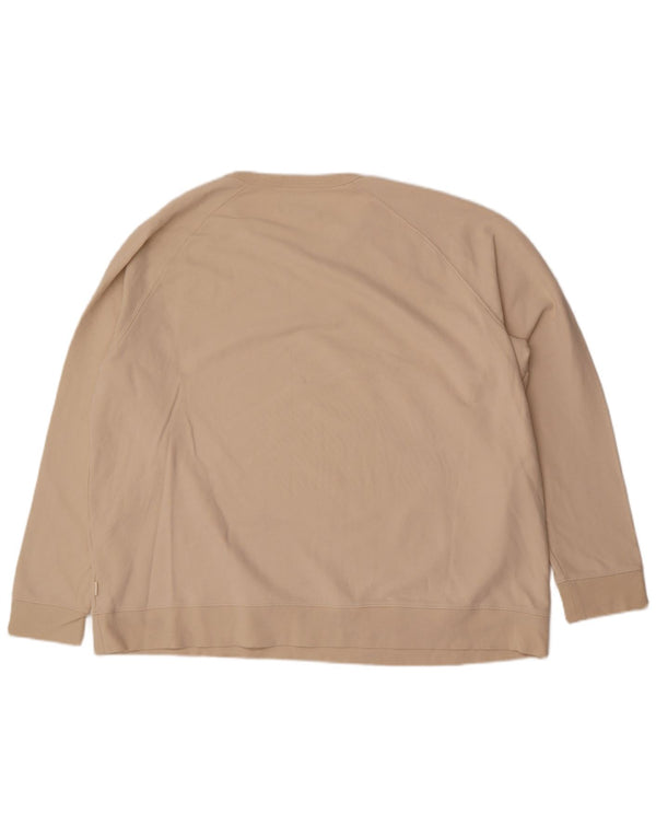 Marks & Spencer Γυναικεία Φούτερ Jumper UK 22 3XL Μπεζ βαμβακερό