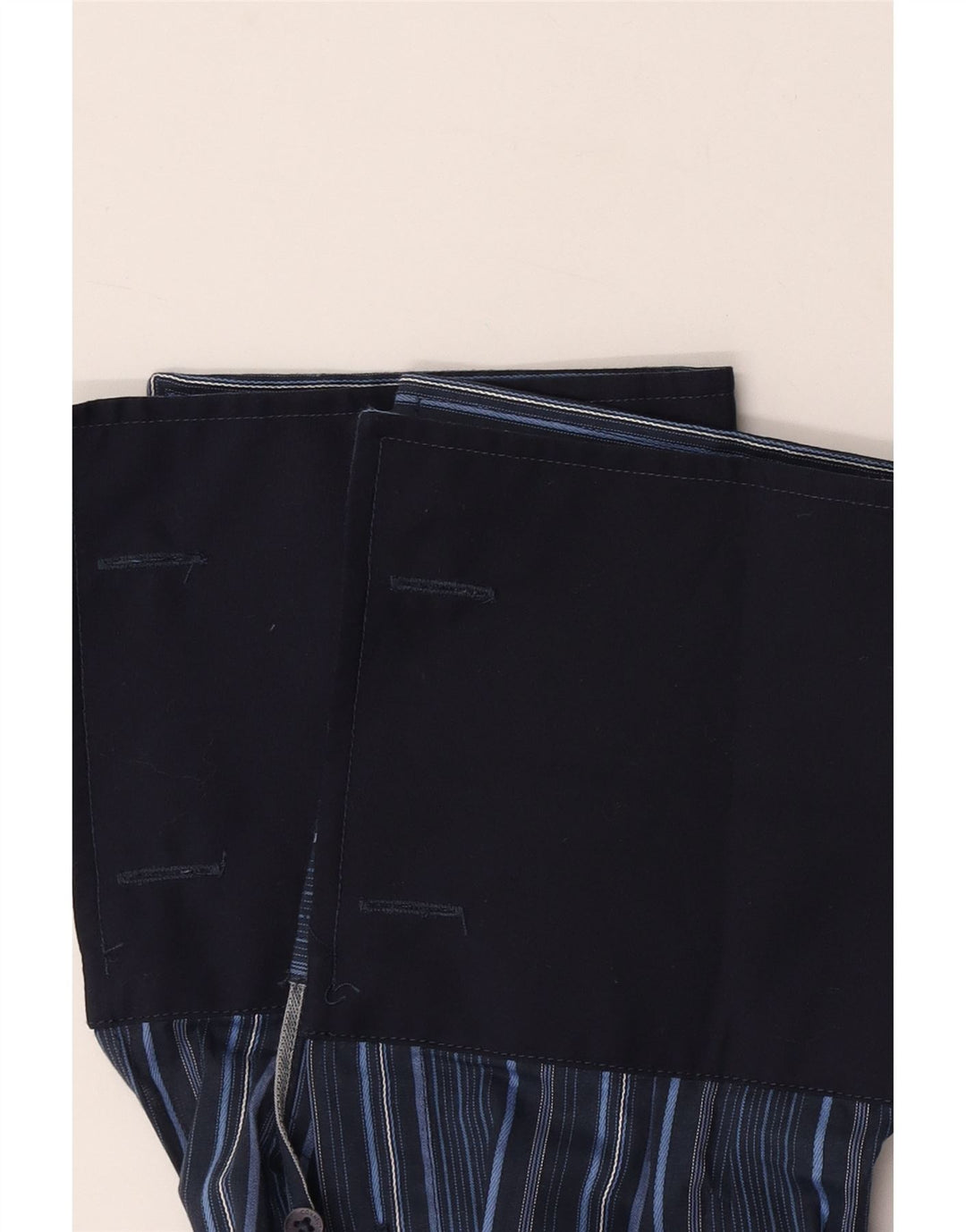 Ανδρικό επίσημο πουκάμισο French Connection 2XL Navy Blue ριγέ βαμβακερό