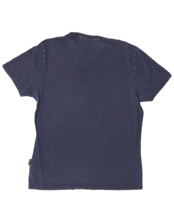 Ανδρικό T-Shirt Napapijri Top Large Navy Blue από βαμβάκι