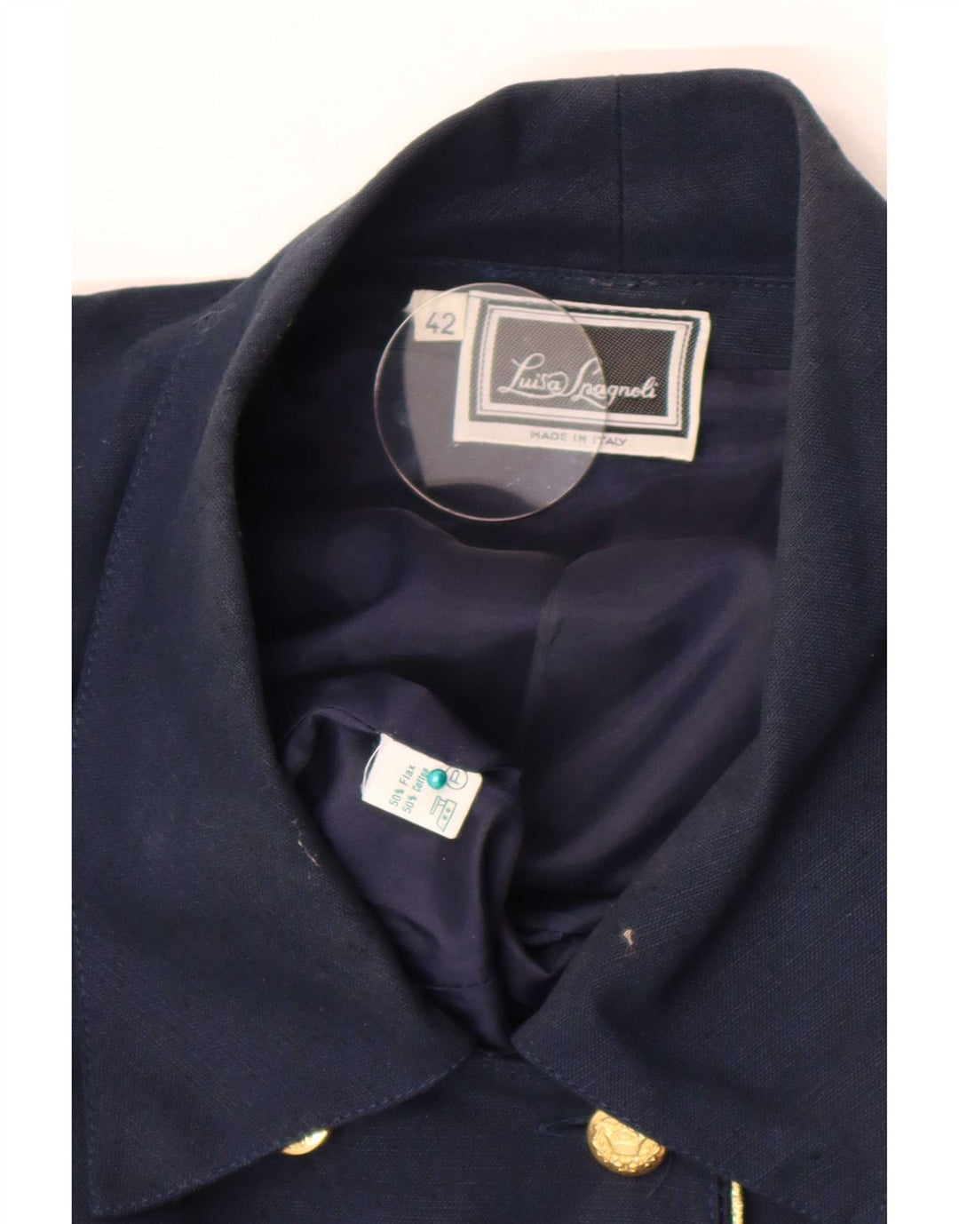 Luisa Spagnoli Γυναικεία κοντομάνικη ζακέτα τοπ IT 42 Medium Navy Blue