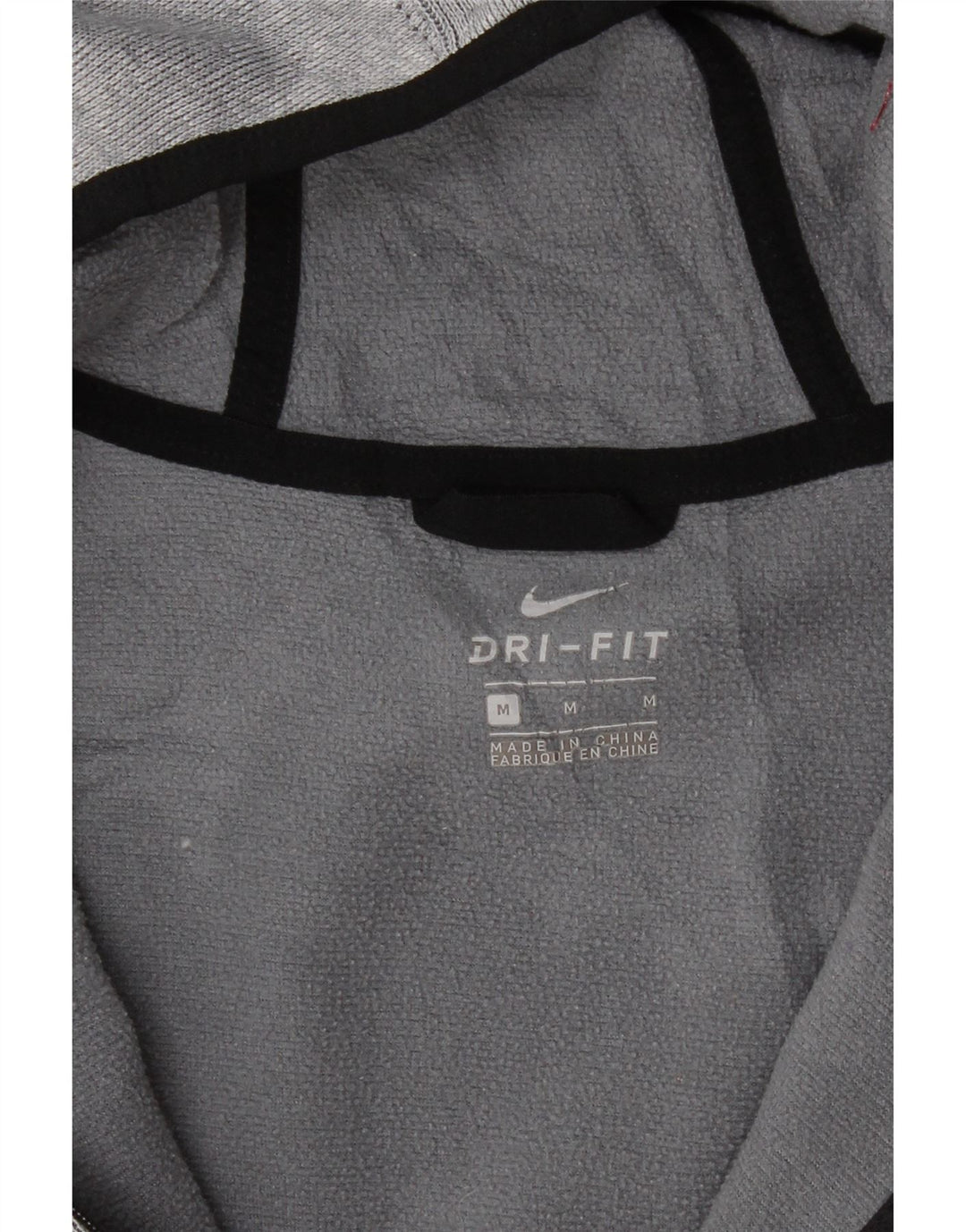 NIKE Womens Dri Fit Zip Hoodie Sweater UK 12 Medium Grey Vintage Nike and Second-Hand Nike from Messina Hembry 