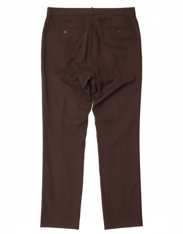HUGO BOSS Womens Slim Chino Trousers W32 L33 Brown