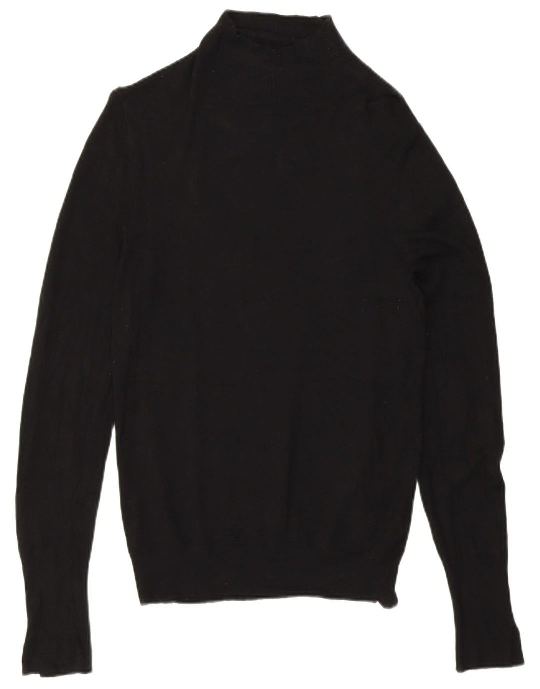 Zara Γυναικείο πουλόβερ με λαιμόκοψη UK 14 μεσαία μαύρη βισκόζη