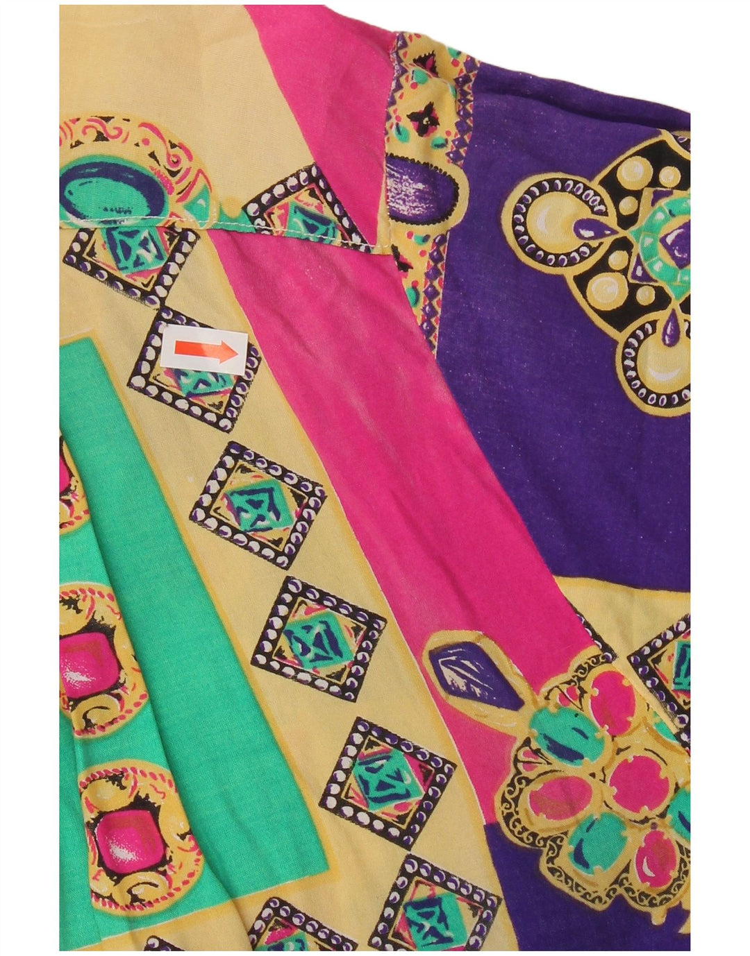 Vintage γυναικείο κοντομάνικο πουκάμισο μπλούζα UK 20 2XL πολύχρωμο συνονθύλευμα