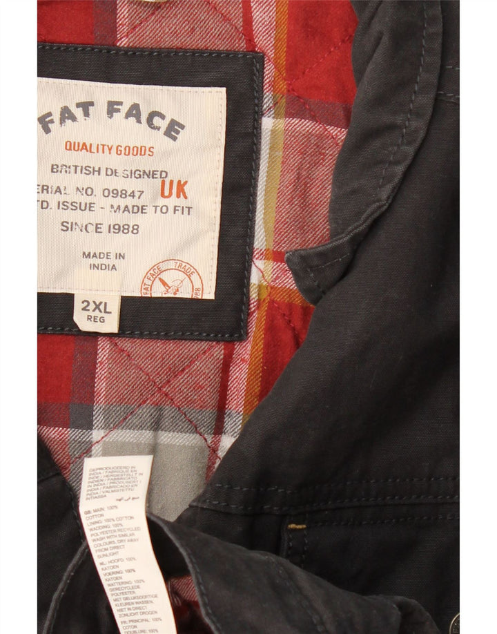 FAT FACE Ανδρικό Bomber Jacket UK 44 2XL Μαύρο βαμβακερό