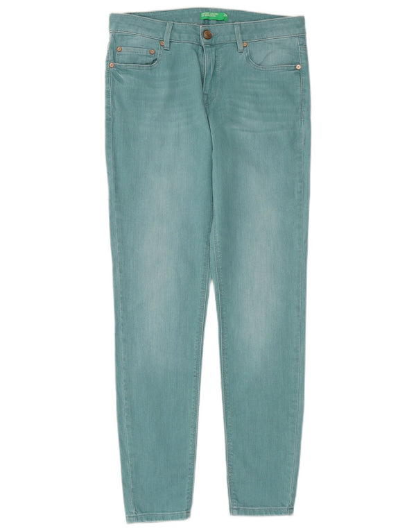BENETTON Γυναικείο Skinny Jeans W29 L28 Τυρκουάζ Βαμβακερό