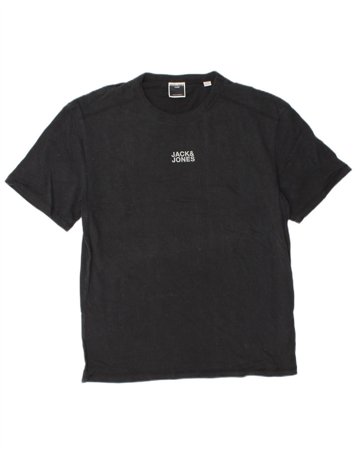 Jack & Jones Ανδρικό T-Shirt Top Μικρό μαύρο βαμβακερό