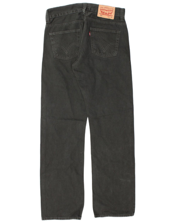 Levi's Mens 506 Straight Jeans W32 L32 Μαύρο βαμβακερό
