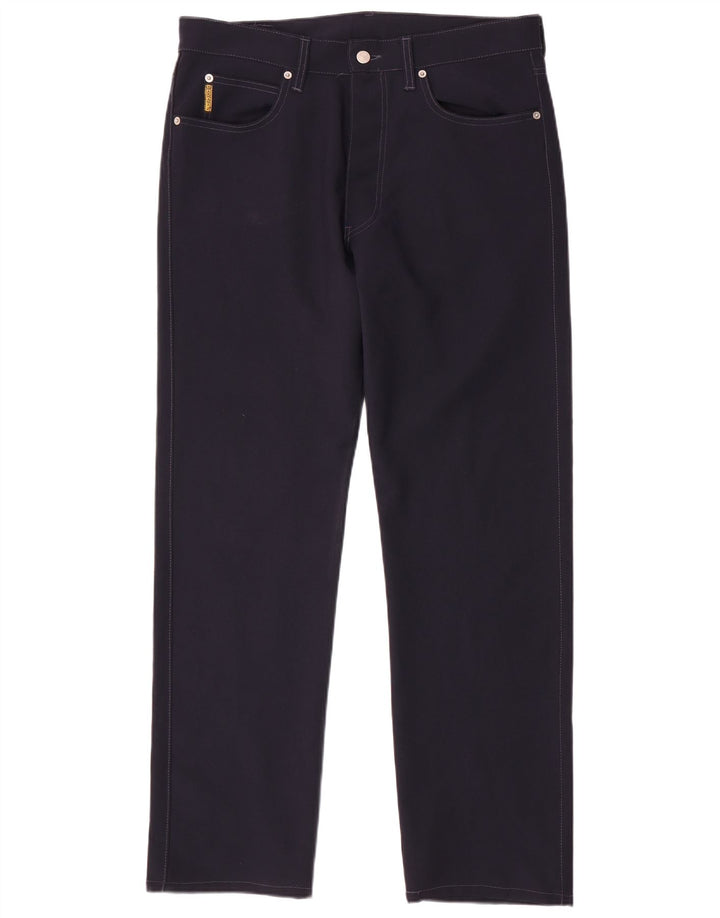 Armani Ανδρικό ίσιο casual παντελόνι W36 L33 Navy Blue Polyester