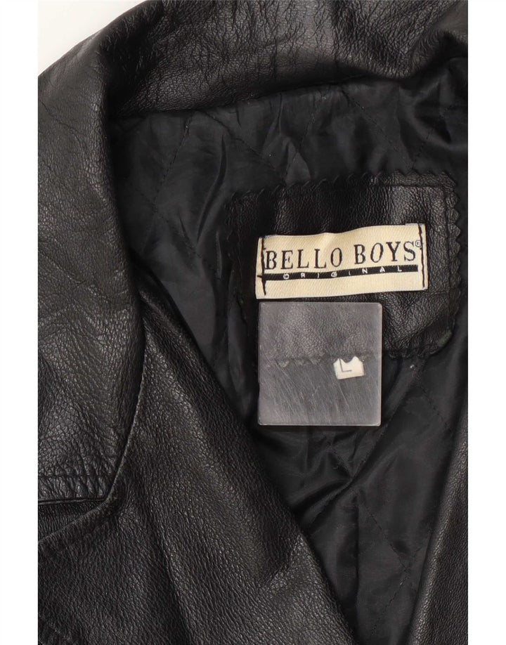 Bello Boys Γυναικείο Δερμάτινο Παλτό UK 14 Large Μαύρο