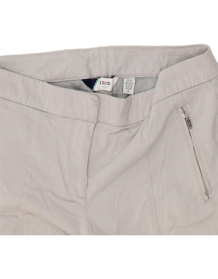 IZOD Womens Chino Shorts US 8 Medium W30 Grey Rayon Vintage Izod and Second-Hand Izod from Messina Hembry 