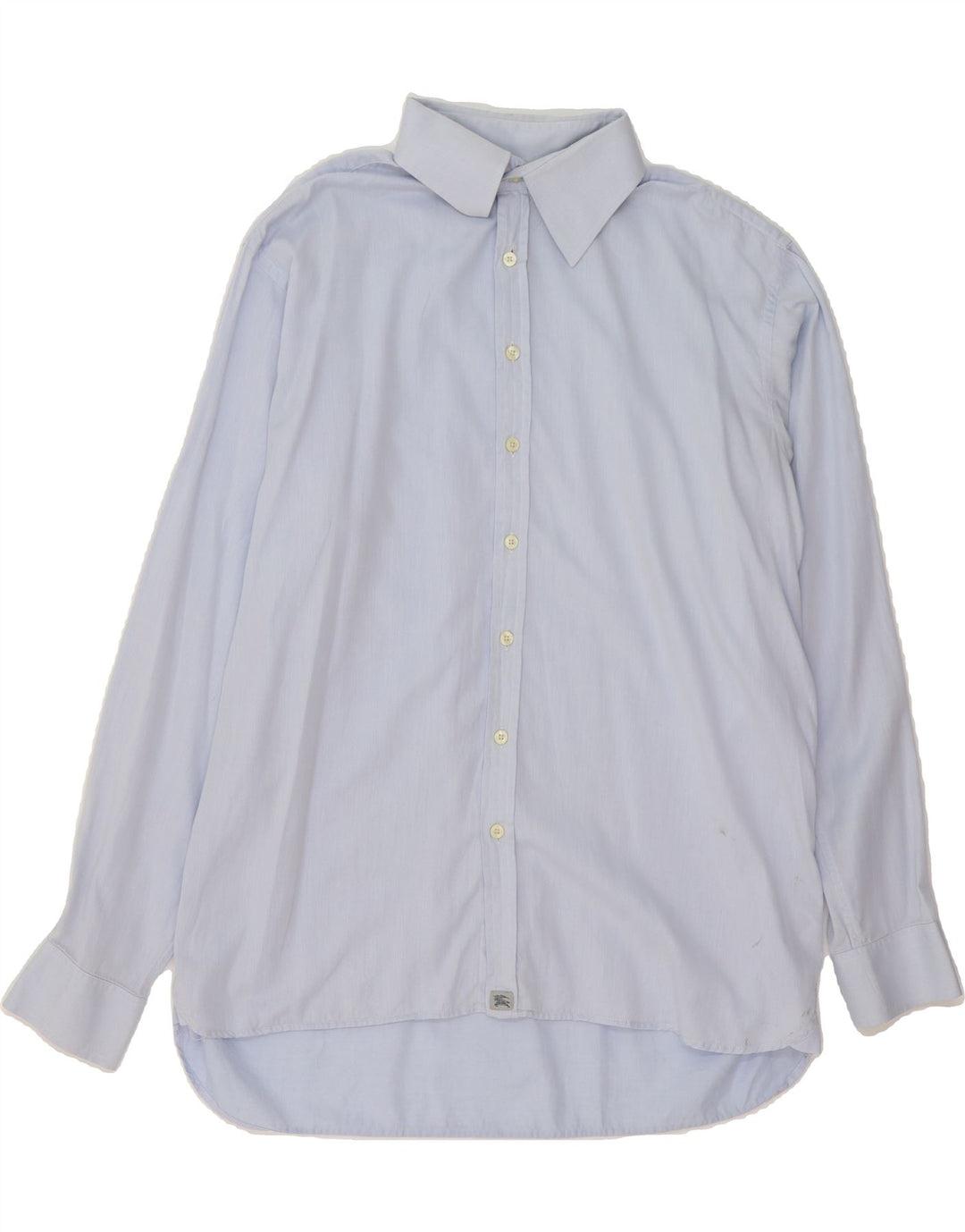 BURBERRY Mens Shirt Size 17 XL Blue Cotton Vintage Burberry and Second-Hand Burberry from Messina Hembry 
