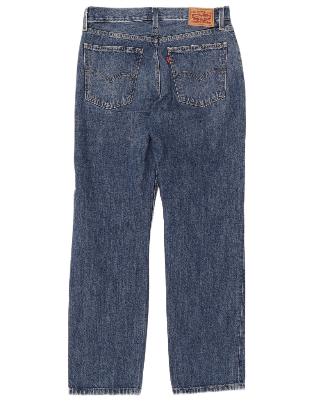 LEVI'S Womens Low Pro Distressed Straight Jeans W28 L31 Blue Cotton