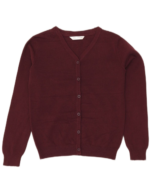 John Lewis Girls Cardigan πουλόβερ 9-10 ετών Βουργουνδί βαμβάκι