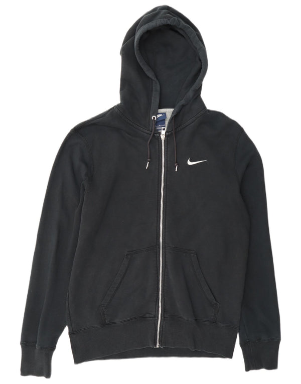 Ανδρικό πουλόβερ Nike με φερμουάρ, μεσαίο μαύρο βαμβακερό