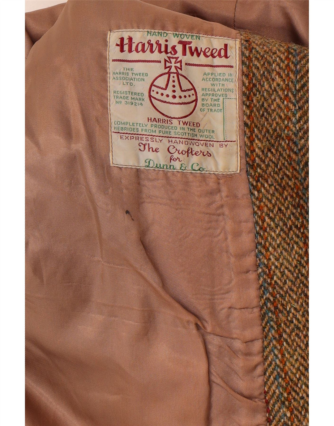 Harris Tweed Ανδρικό σακάκι σακάκι με 3 κουμπιά UK 38 Μεσαίο πράσινο ψαροκόκκαλο