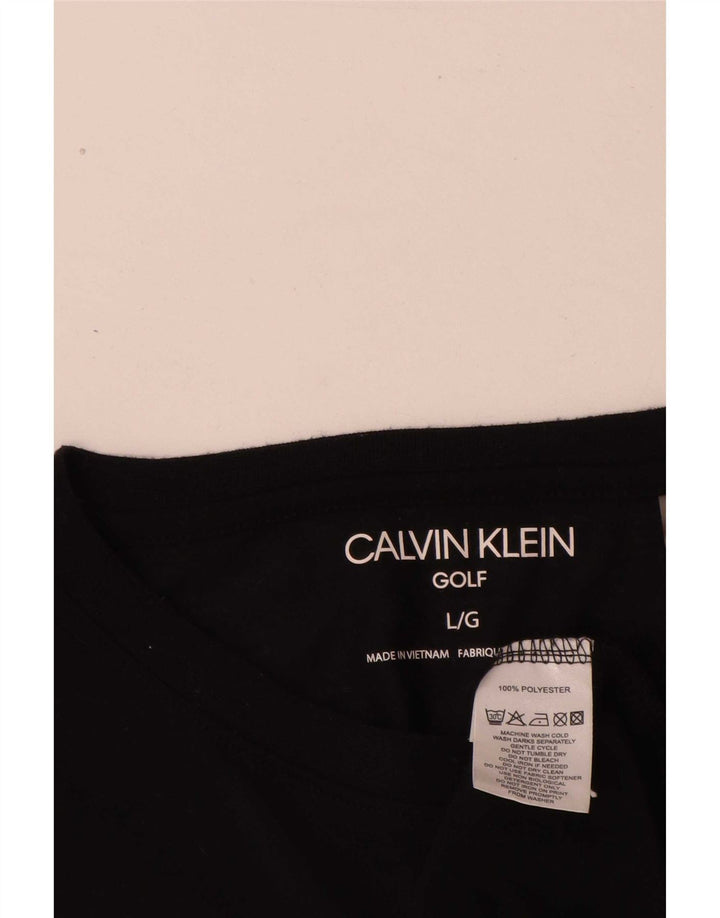 Ανδρικό μπλουζάκι γκολφ Calvin Klein Top Large Μαύρο Πολυεστέρας