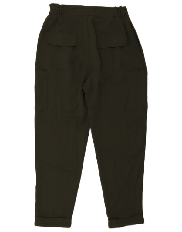 Zara Γυναικείο ψηλόμεσο παντελόνι Cargo EU 38 Small W28 L26 Green