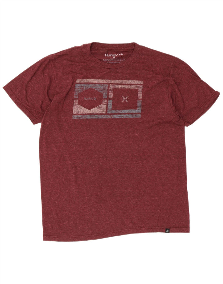 Ανδρικό γραφικό T-Shirt Hurley Top Medium Maroon Πολυεστέρας