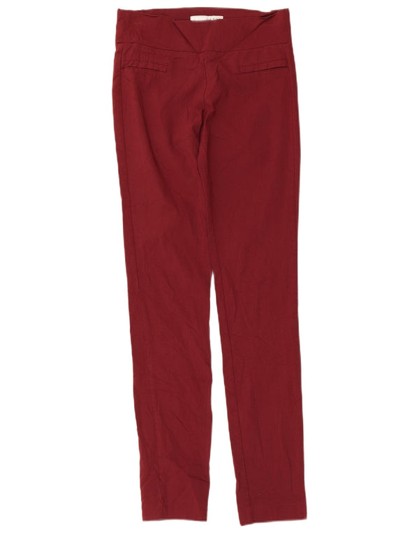 Guess Γυναικείο Skinny Casual Παντελόνι Small W24 L29 Burgundy Rayon