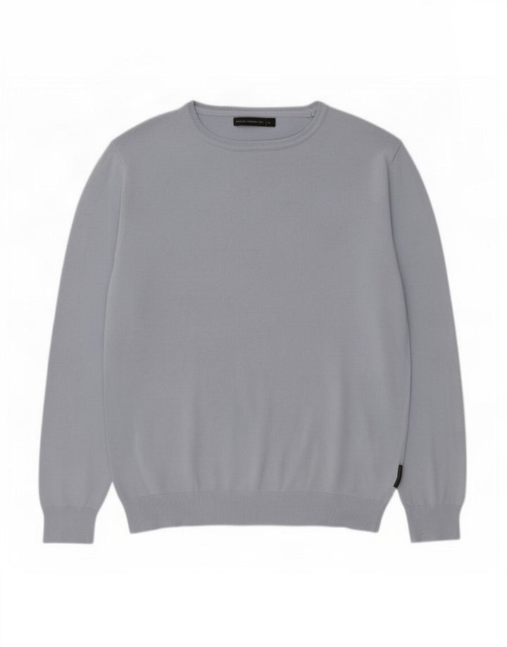 Ανδρικό πουλόβερ French Connection Boat Neck Jumper XL Μπλε βαμβακερό