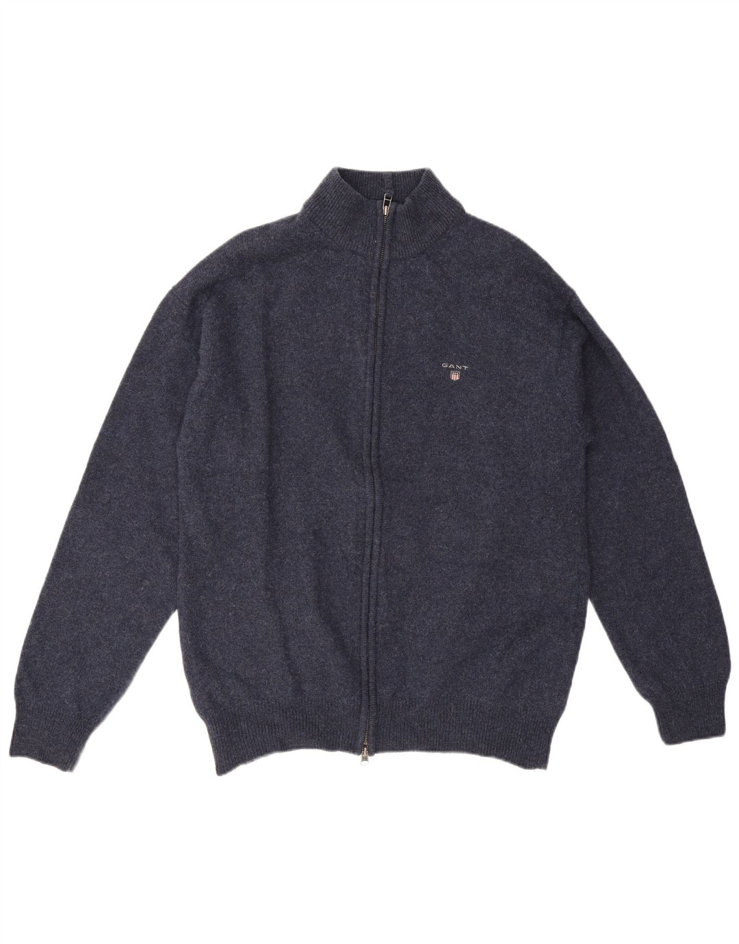 Ανδρικό πουλόβερ Gant Ζακέτα XL Navy Blue Lambswool