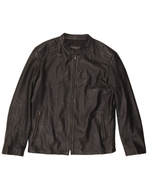 Vintage Ανδρικό Δερμάτινο Μπουφάν UK 38 Medium Black Leather