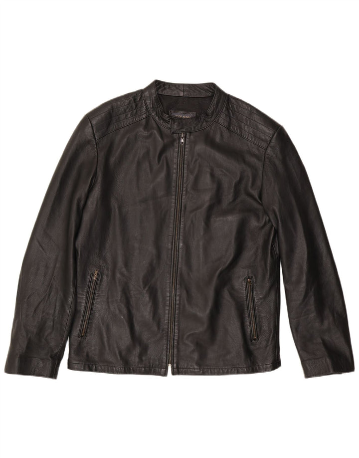 Vintage Ανδρικό Δερμάτινο Μπουφάν UK 38 Medium Black Leather