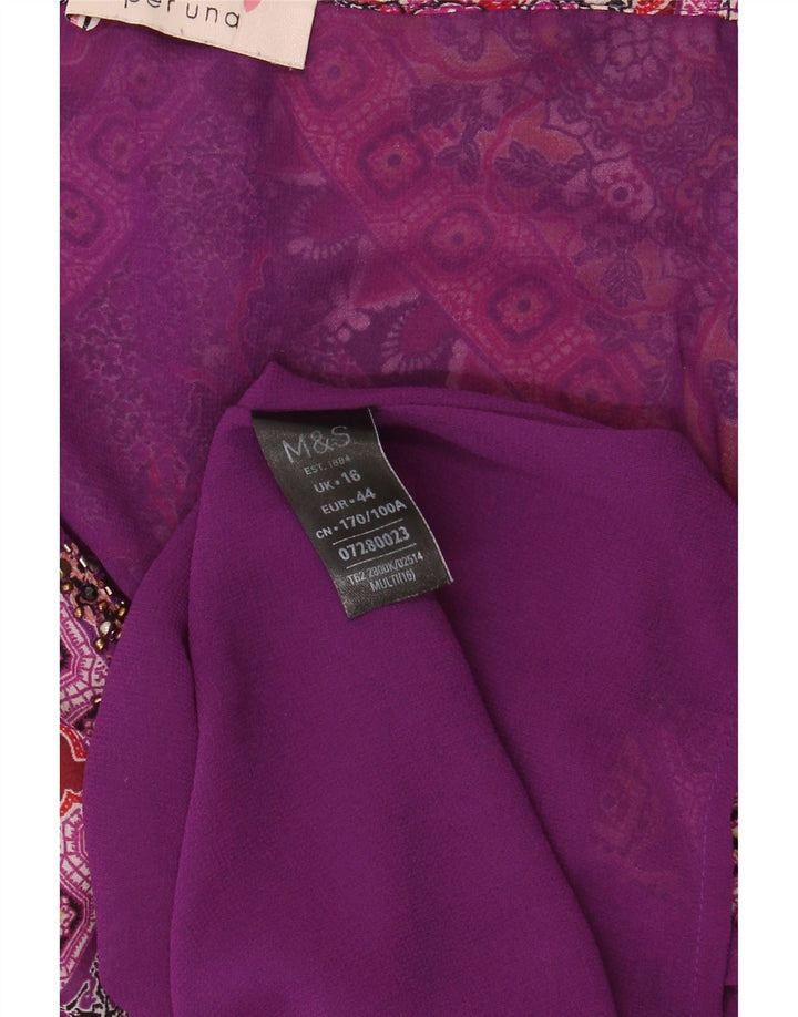 Marks & Spencer Γυναικείο Sundress UK 16 Μεγάλος πολύχρωμος φλοράλ πολυεστέρας