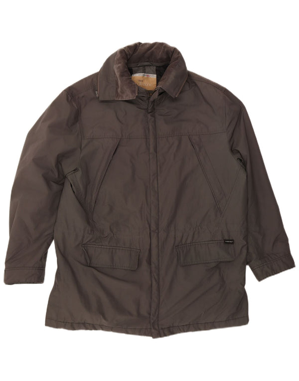 Marks & Spencer Mens Utility Jacket UK 40 Large Grey Polyester