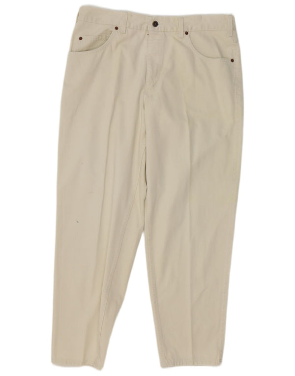 Mustang Ανδρικό κωνικό casual παντελόνι W34 L29 Off White