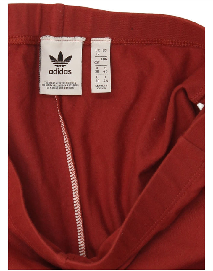 Γυναικεία γραφικά κολάν Adidas UK 12 Medium Burgundy