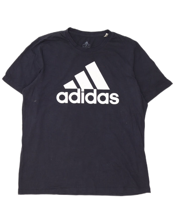 Ανδρικό γραφικό T-Shirt Adidas Top XL Navy Blue Cotton