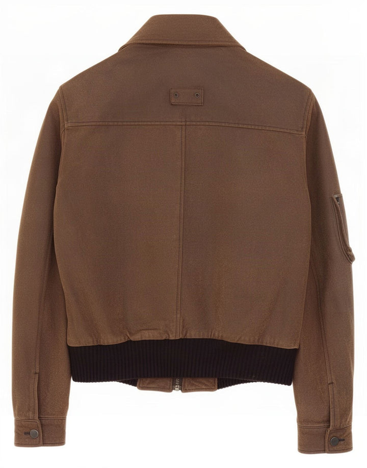 Basic Ανδρικό Suede Bomber Jacket IT 50 Large Brown Δερμάτινο