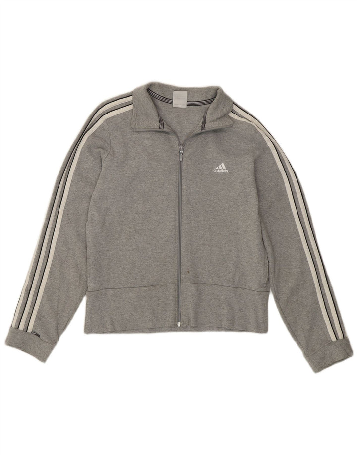 Adidas Γυναικεία φόρμα Crop Top Jacket UK 12 Medium Grey Cotton