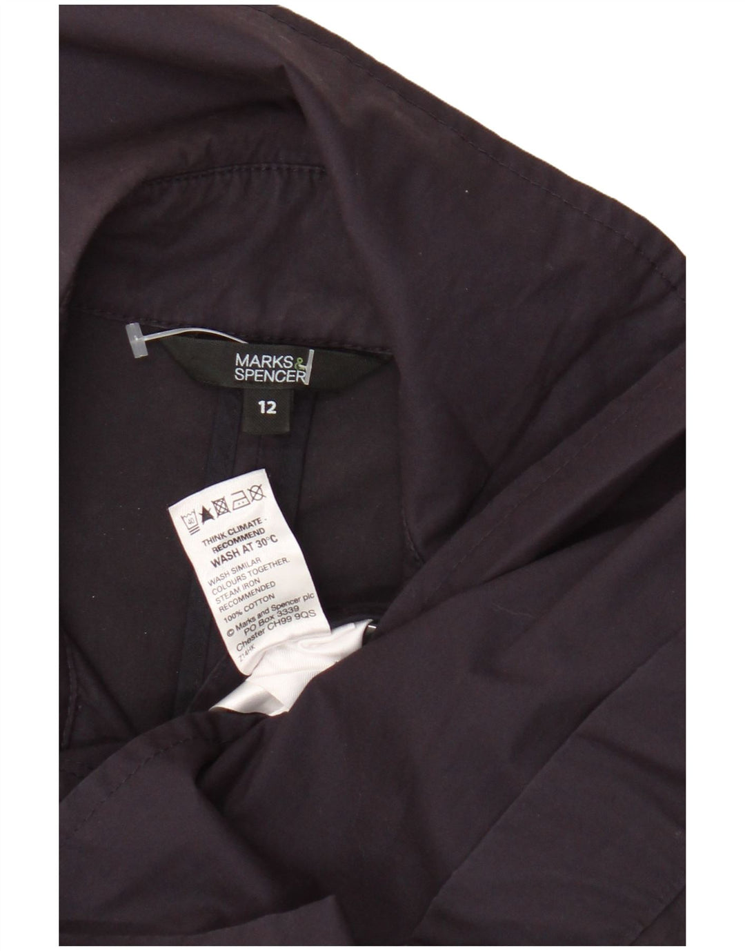 Marks & Spencer Γυναικεία καμπαρντίνα UK 12 Medium Purple Cotton