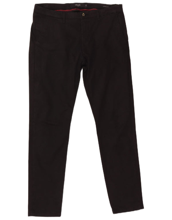 LIU JO Ανδρικό παντελόνι Chino Uomo Slim Fit IT 50 Large W36 L32 Μαύρο βαμβακερό
