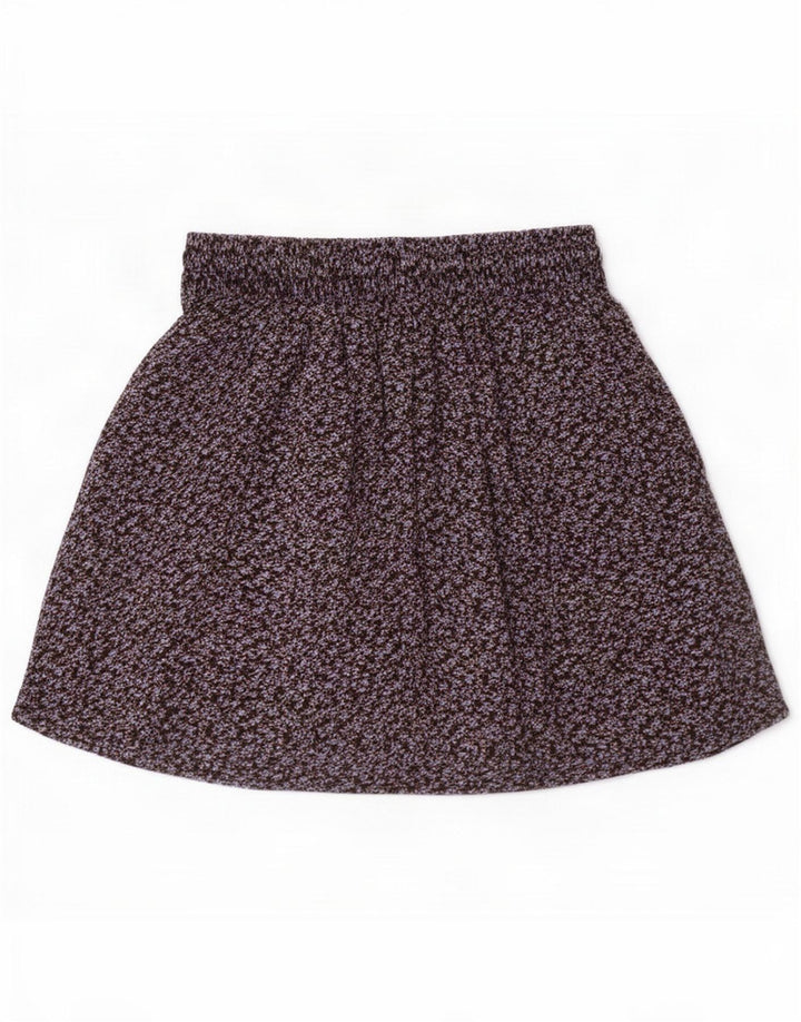 Pull & Bear Womens Mini Skirt Small W26 Black Floral