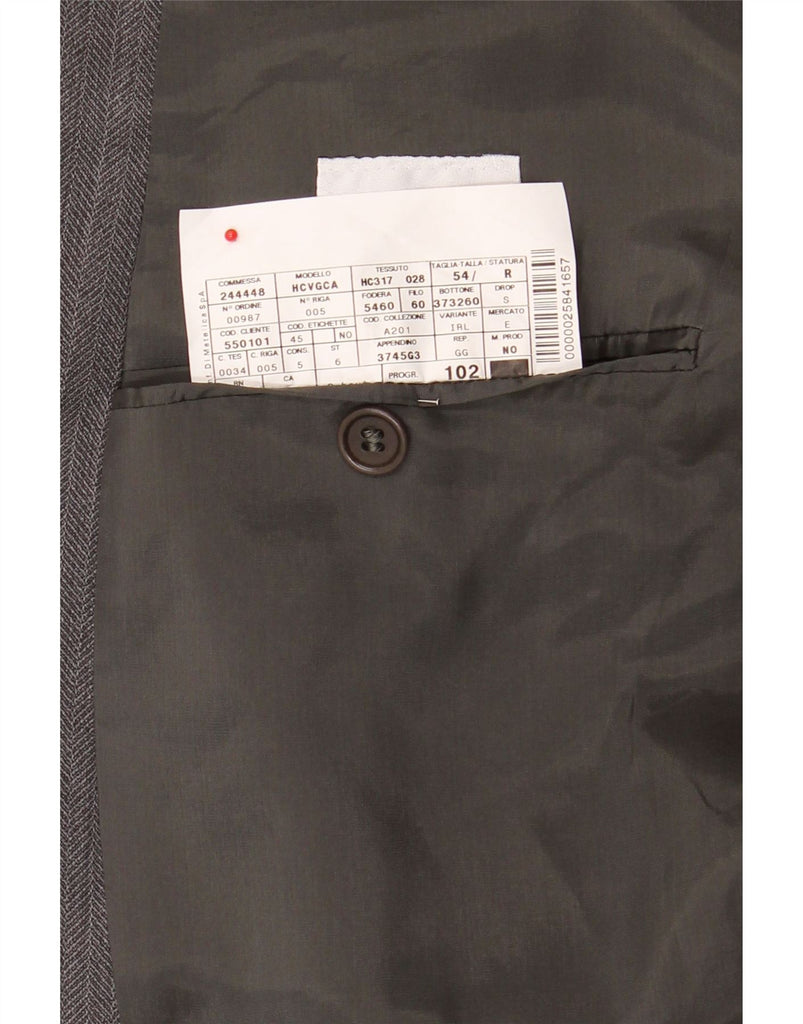 ARMANI Mens 2 Button Blazer Jacket IT 54 2XL Grey Wool Vintage Armani and Second-Hand Armani from Messina Hembry 