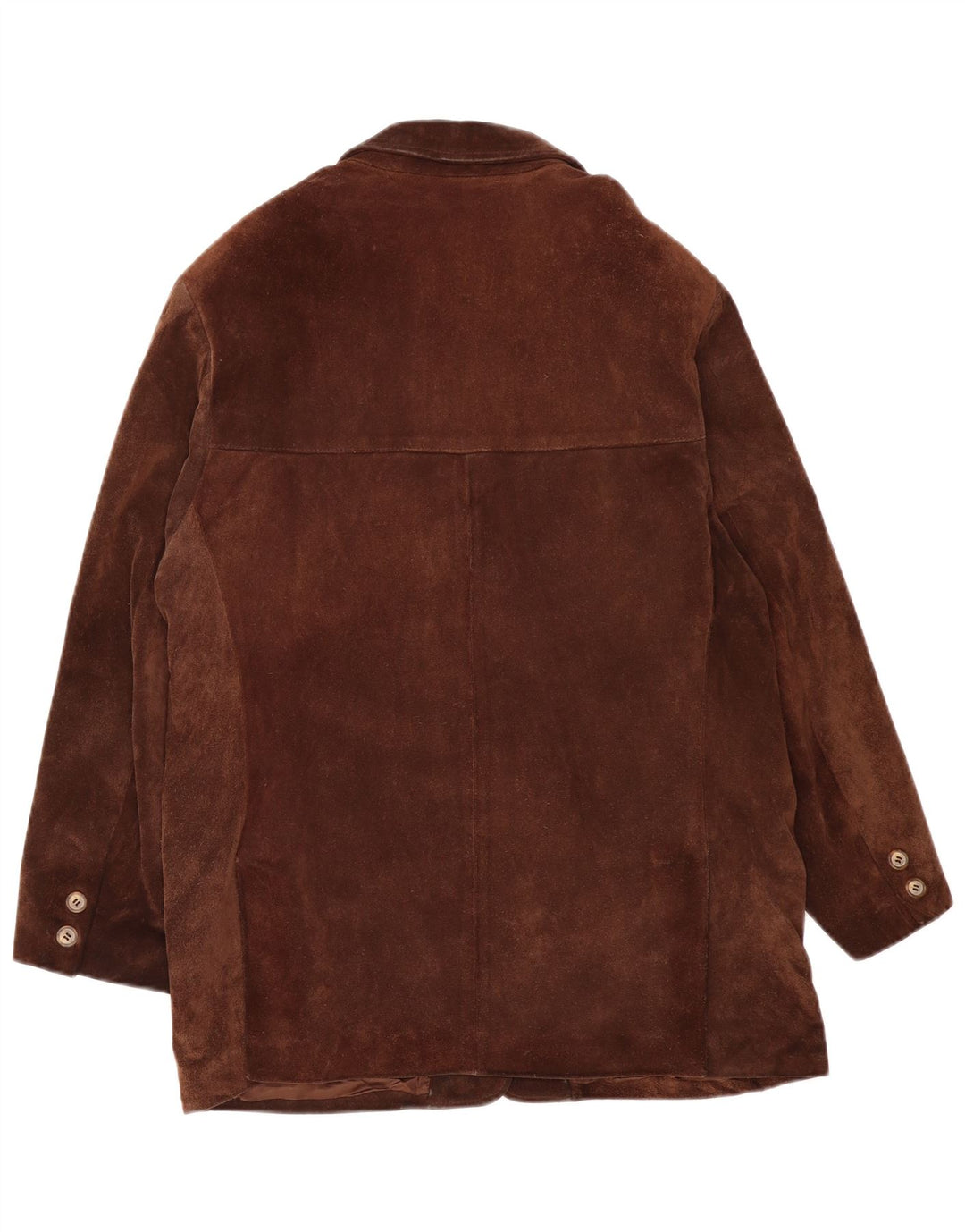Vintage Γυναικείο Oversized Windbreaker Jacket UK 14 Medium Brown Δερμάτινο