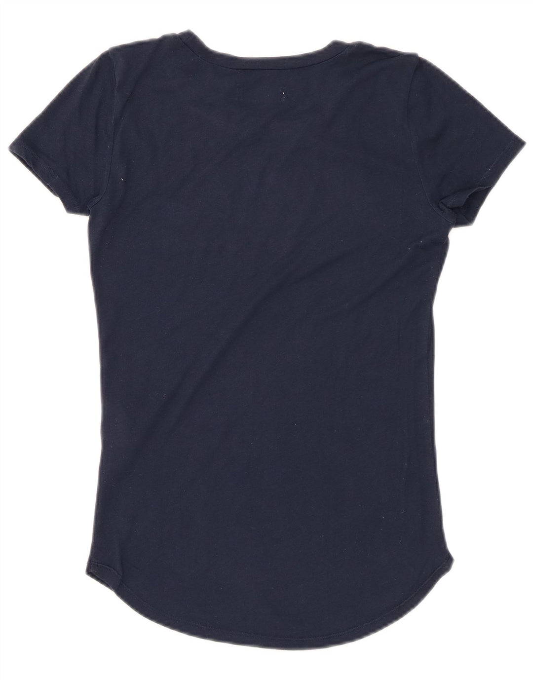 Γυναικείο γραφικό μπλουζάκι HOLLISTER Top UK 6 XS Navy Blue Cotton