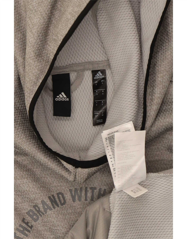 Ανδρικό γραφικό κουκούλα Adidas Μικρός Γκρι Πολυεστέρας
