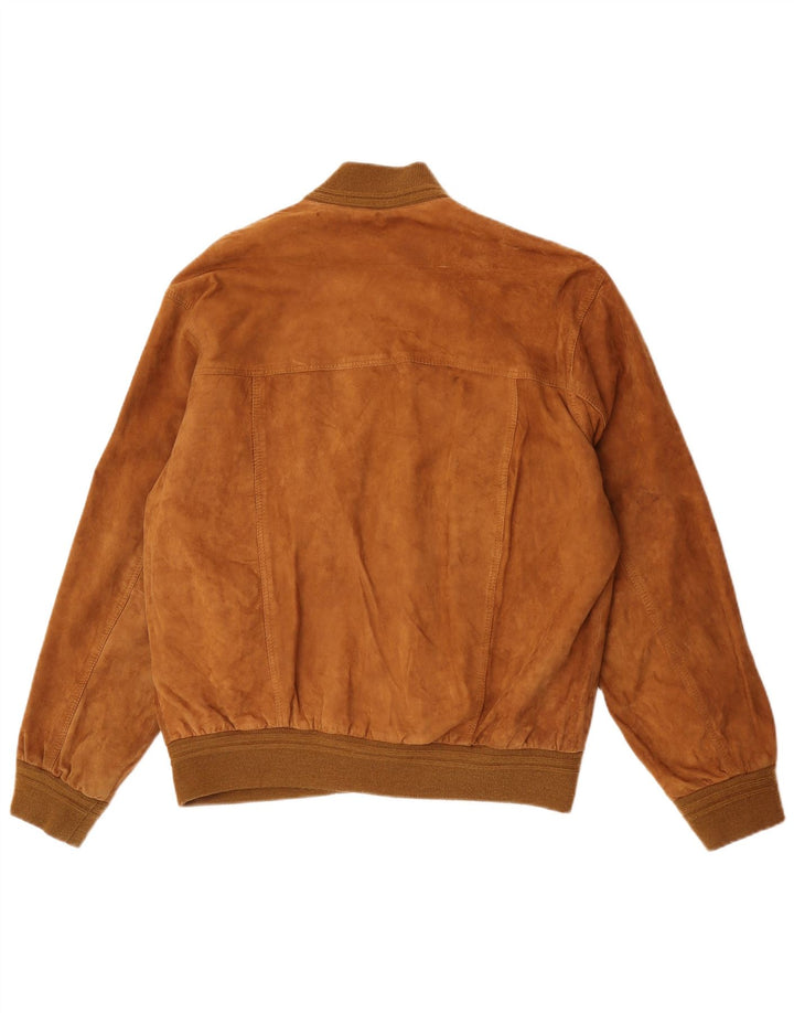 Vintage Ανδρικό Suede Bomber Jacket IT 54 2XL Beige