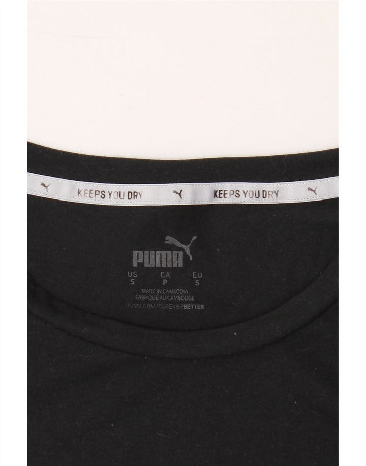 PUMA Womens Graphic T-Shirt Top UK 10 Small Black Vintage Puma and Second-Hand Puma from Messina Hembry 