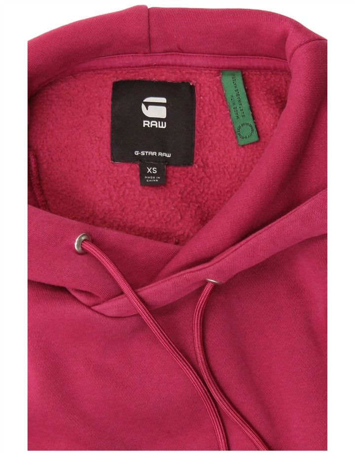 G-STAR Γυναικείο Hoodie Jumper UK 6 XS Βαμβακερό μπορντό