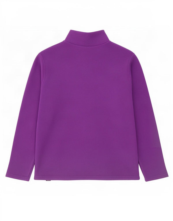 The North Face Girls Zip Neck Fleece Jumper 15-16 Years XL Purple Polyester