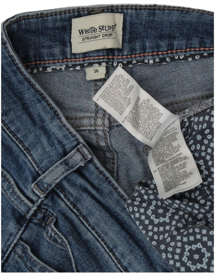 Λευκά πράγματα Γυναικεία Straight Cropped Jeans EU 36 Small W26 L24 Blue Cotton