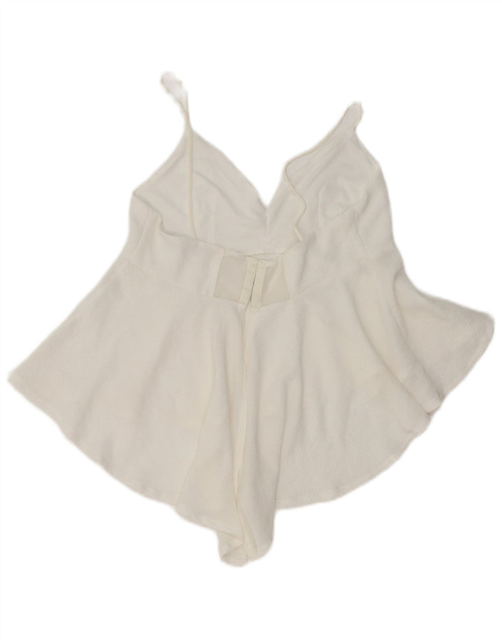 Zara Γυναικείο Asymmetric Cami Top UK 8 Small White