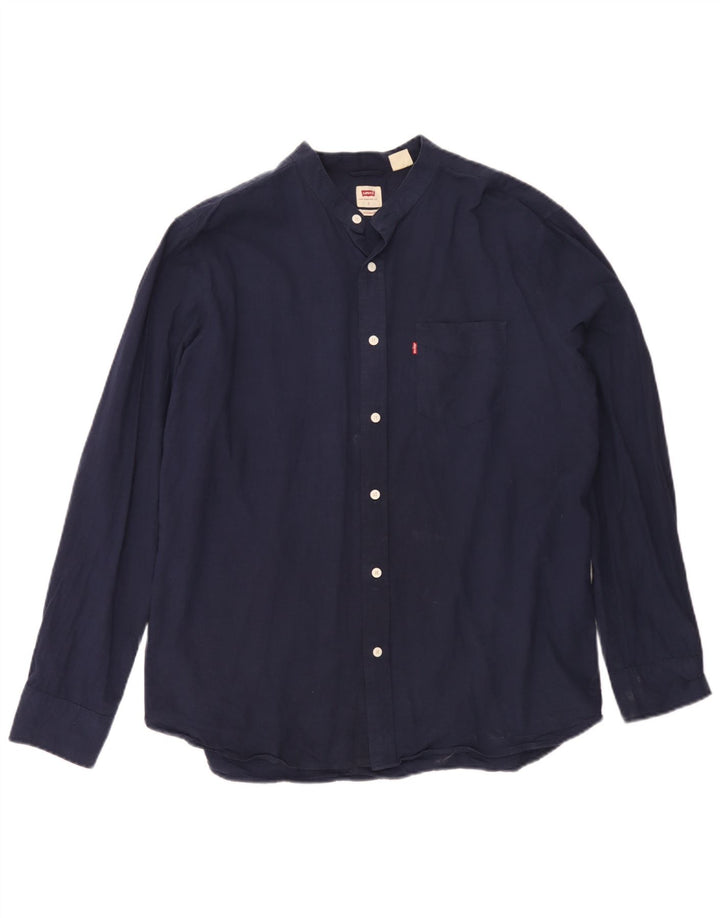 Ανδρικό πουκάμισο Levi's Standard Large Navy Blue από βαμβάκι